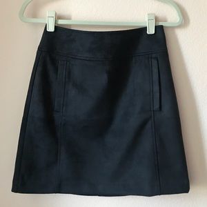 Navy suede mini skirt LOFT